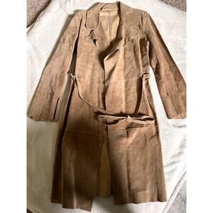 Bisou Bisou Vintage Western Long Suede Jacket